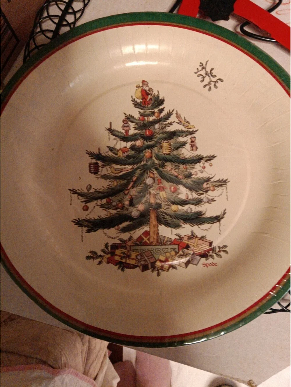 Spode Christmas Tree 3 Ply 11 Dinner, Cocktail Napkins N 2 Place Card PlatesNEW